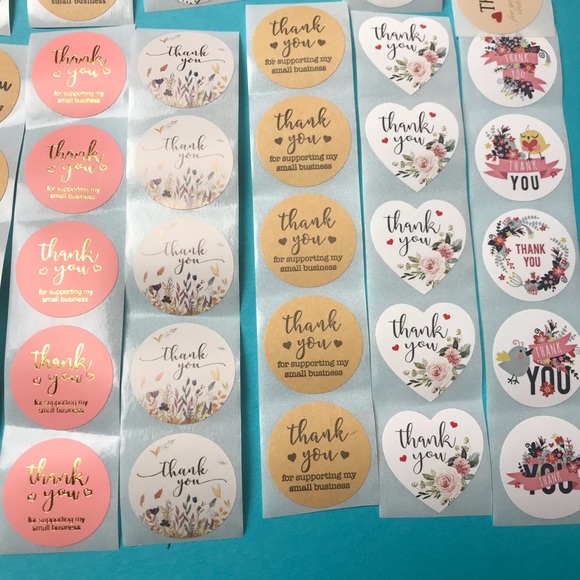 4x$20 💲💲200 assorted thank you stickers 1” - Picture 9 of 14
